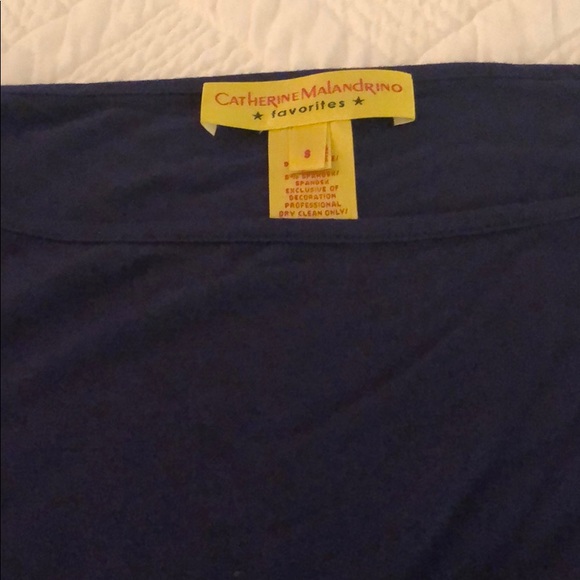 Catherine Malandrino Navy Ruched Dress - Picture 4 of 7